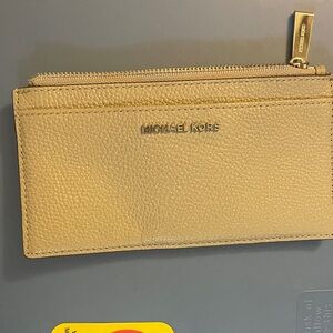 Michael Kors Tan Leather Zip Wallet